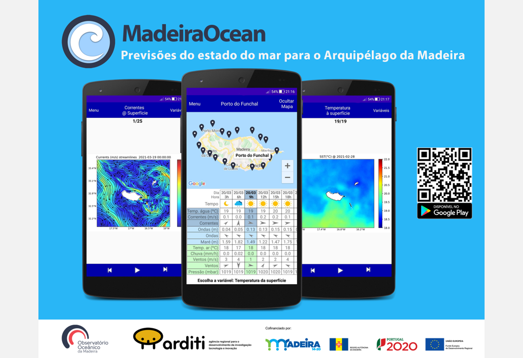 MadeiraOcean: Nova aplicação com previsões do estado do mar desenvolvida pelo Observatório Oceânico da Madeira