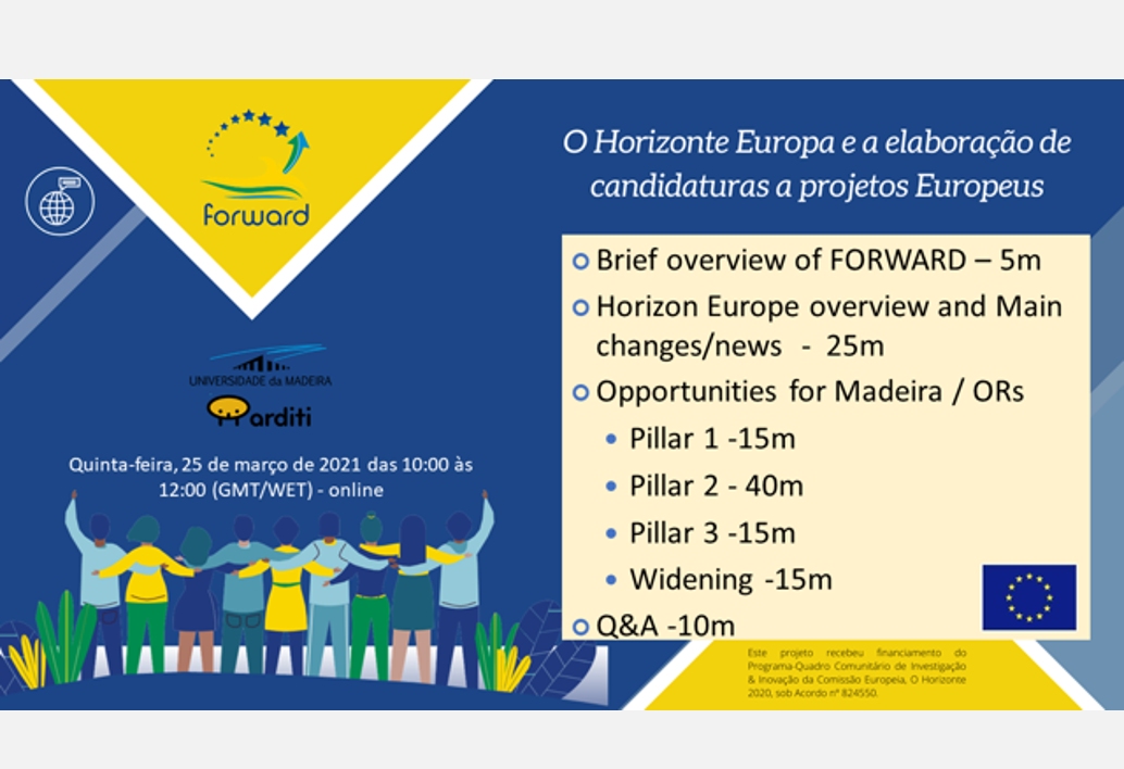 Webinar “O Horizonte Europa e a Elaboração de Candidaturas a projetos Europeus”